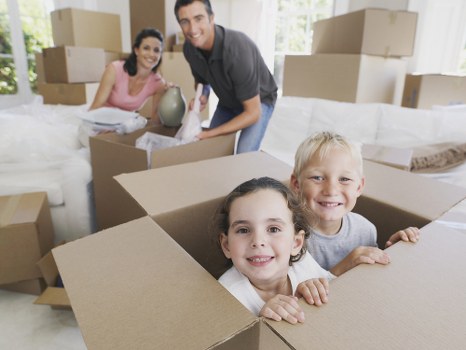 Office relocation planning in Collierrow with moving boxes and desks