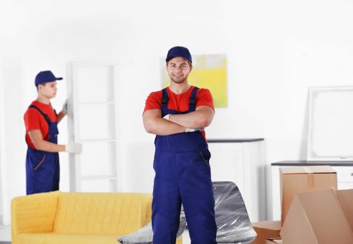 Person checking safety conditions in a storage facility