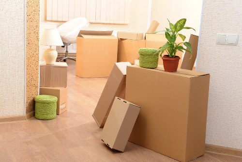Family belongings safely packed for mobile self storage in Collierrow